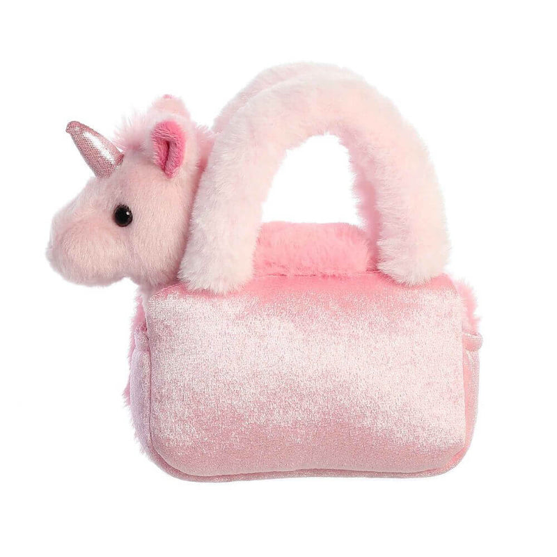 Fancy Pal Unicorn in Fluffy Pink Bag-baby_gifts-kids_toys-childrens_books-Mornington_Peninsula