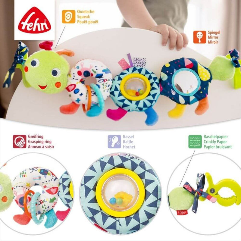 Fehn Caterpillar Pram Chain-baby_toys_australia-first_birthday_gifts