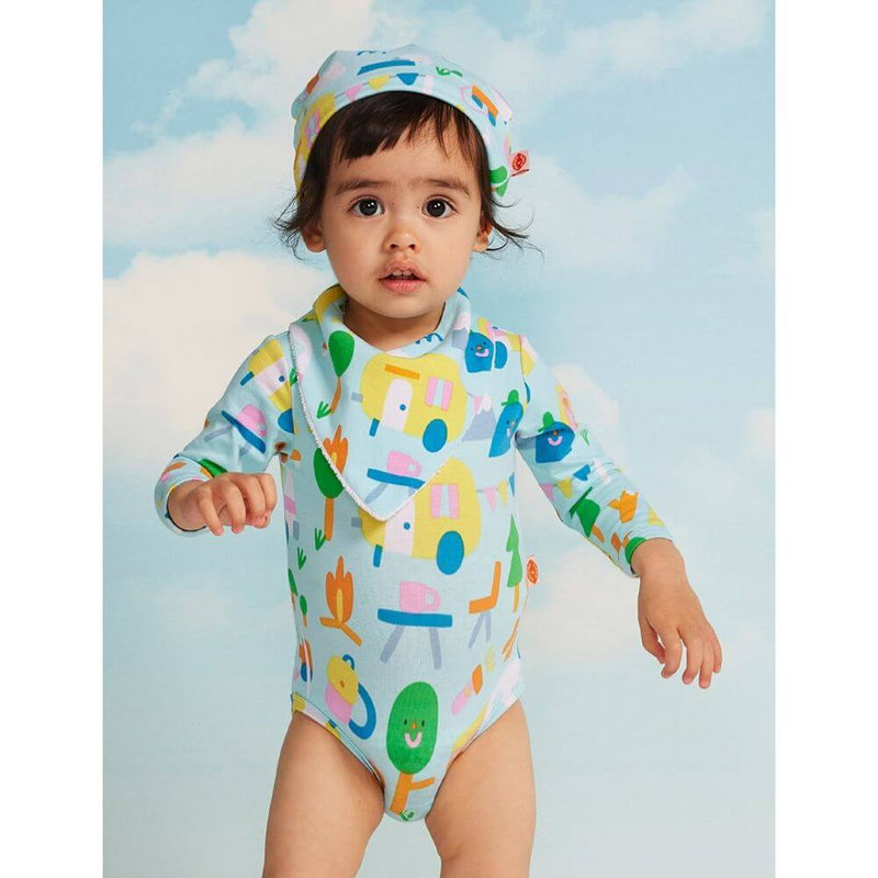 Halcyon Nights Happy Campers Long Sleeve Bodysuit-baby_gifts-baby_clothes-Mornington_Peninsula-Australia