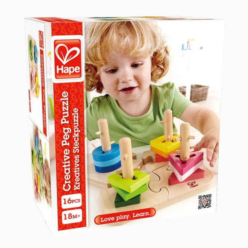 Hape Creative Wooden Peg Puzzle-toys-baby_gifts-Mornington_Peninsula-Australia