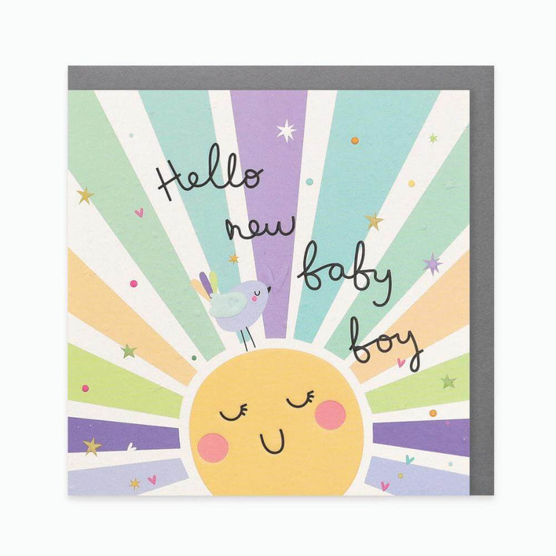 Hello New Baby Boy Card-Baby Gifts-Baby Clothes-Toys-Mornington-Balnarring