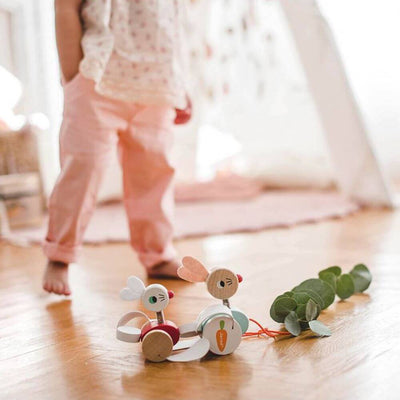 Janod Pull Along Rabbits-baby_gifts-toys-Mornington_Peninsula-Australia