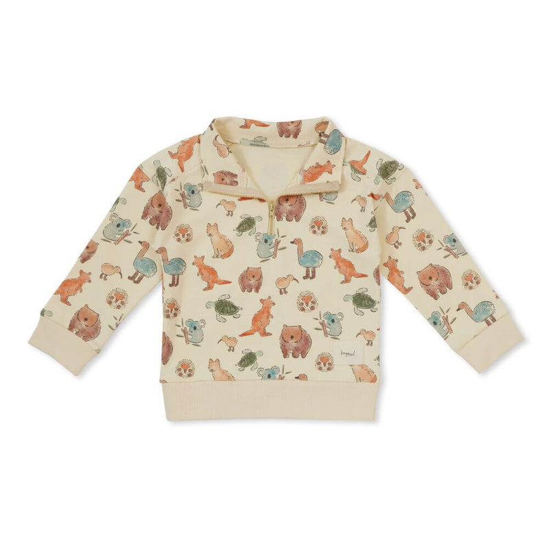 KaPow Kids Wild Wonders Half Zip Sweater-baby_gifts-toy_shop-Mornington_Peninsula-Australia