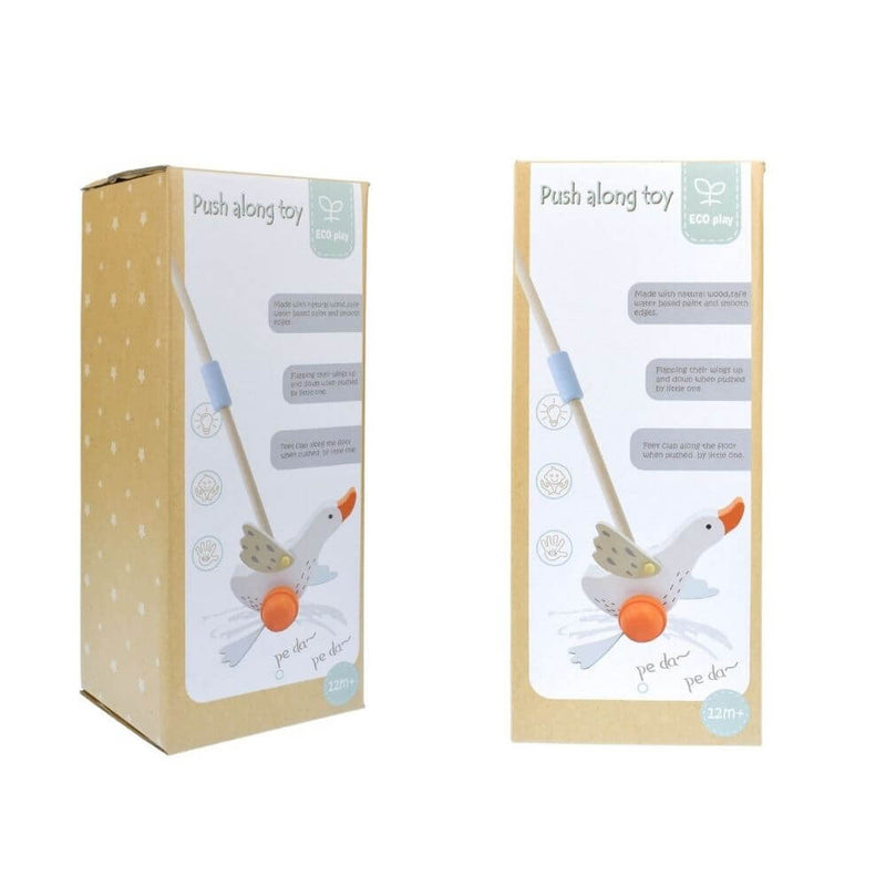 toy_shop-Mornington_Peninsula-Kaper Kidz Wooden Push Along Goose-baby_gifts-Australia