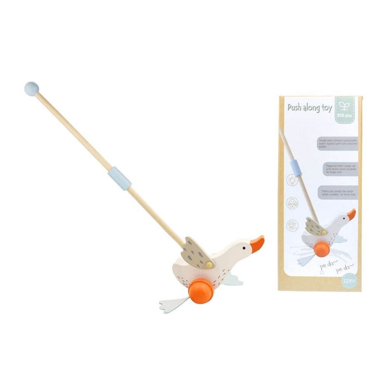 toy_shop-Mornington_Peninsula-Kaper Kidz Wooden Push Along Goose-baby_gifts-Australia