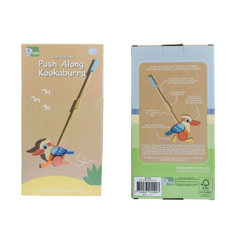 toy_shop-Mornington_Peninsula-Kaper Kidz Wooden Push Along Kookaburra-baby_gifts-Australia