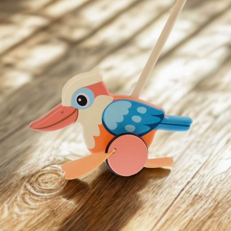 toy_shop-Mornington_Peninsula-Kaper Kidz Wooden Push Along Kookaburra-baby_gifts-Australia