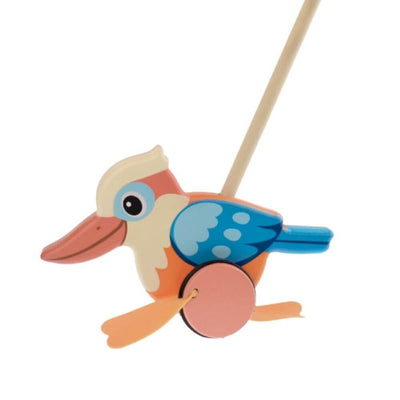 toy_shop-Mornington_Peninsula-Kaper Kidz Wooden Push Along Kookaburra-baby_gifts-Australia