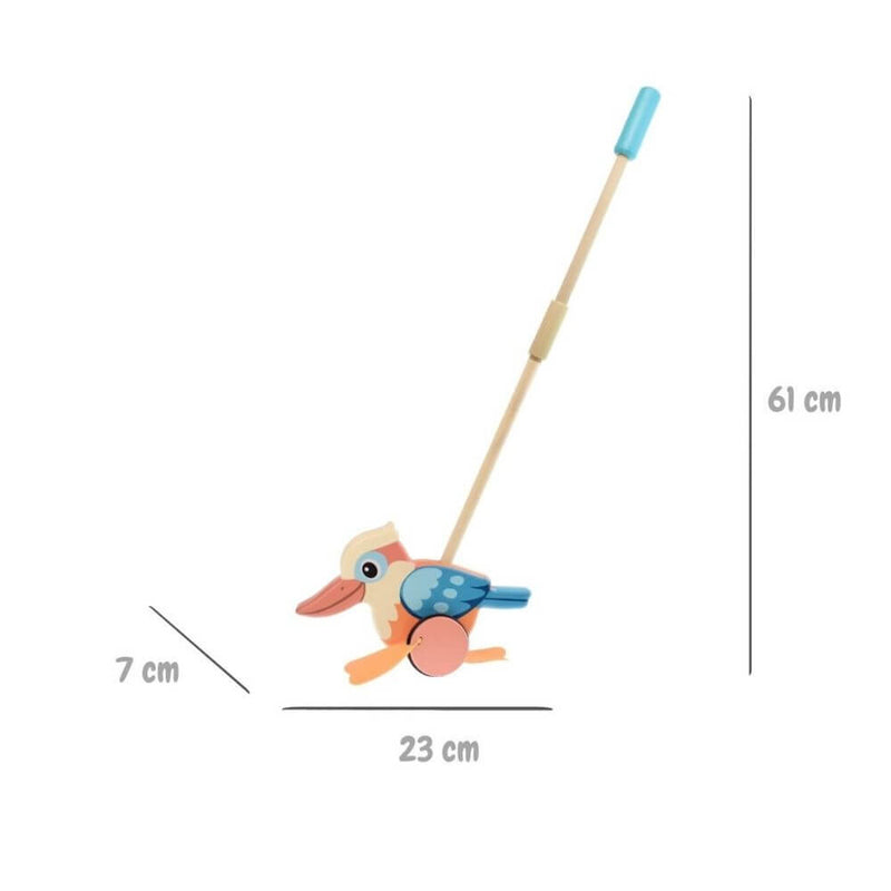toy_shop-Mornington_Peninsula-Kaper Kidz Wooden Push Along Kookaburra-baby_gifts-Australia