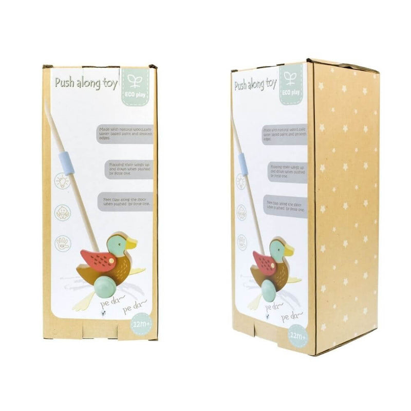 toy_shop-Mornington_Peninsula-Kaper Kidz Wooden Push Along Mallard Duck-baby_gifts-Australia