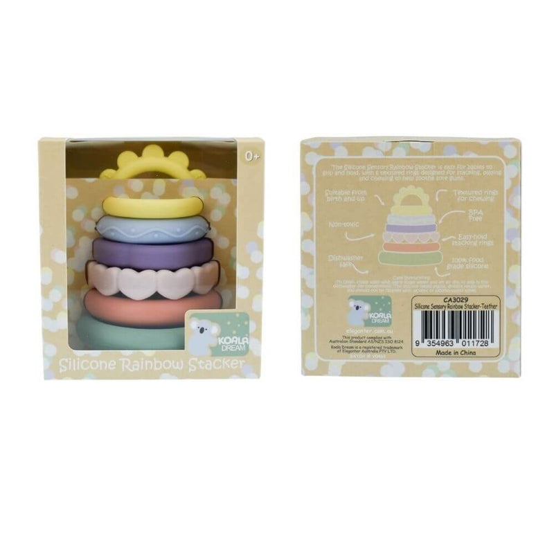 toy_shop-Mornington_Peninsula-Koala Dream Silicone Rainbow Stacker-baby_gifts-Australia