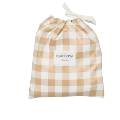 Kynd Baby Messy Bib, Neutral Gingham-Baby Gifts-Baby Clothes-Toys-Mornington-Balnarring-Kids Books