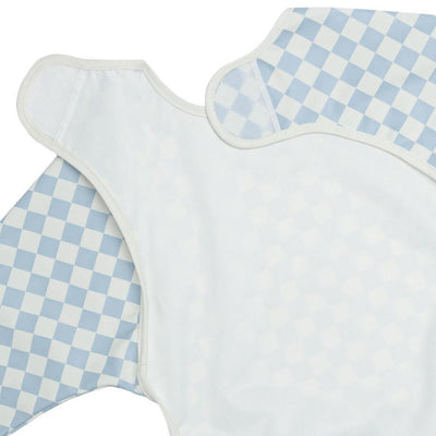 Kynd Baby Messy Bib, Sky Blue Grid-Baby Gifts-Baby Clothes-Toys-Mornington-Balnarring-Kids Books