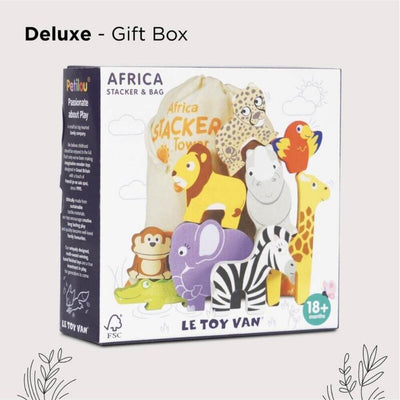 Le Toy Van Petilou Africa Stacking Animals-baby_gifts-toy_shop-Mornington_Peninsula-Australia