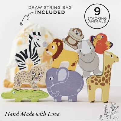 Le Toy Van Petilou Africa Stacking Animals-baby_gifts-toy_shop-Mornington_Peninsula-Australia