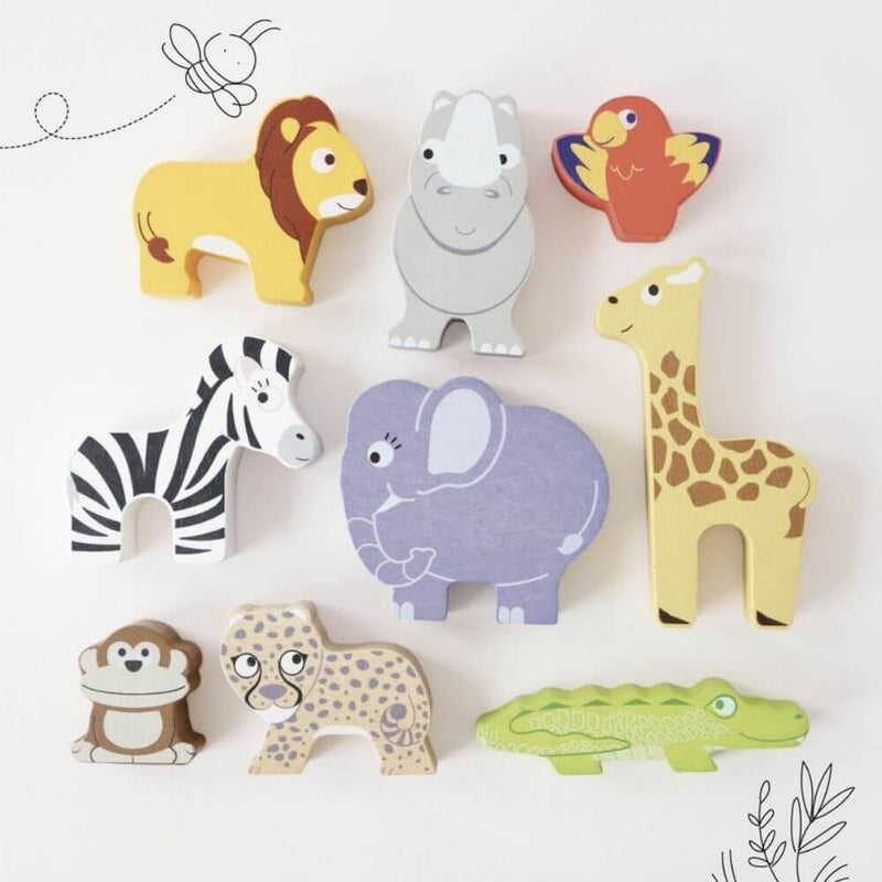 Le Toy Van Petilou Africa Stacking Animals-baby_gifts-toy_shop-Mornington_Peninsula-Australia