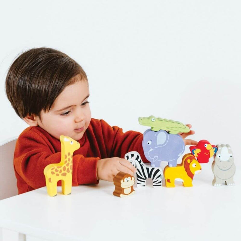 Le Toy Van Petilou Africa Stacking Animals-baby_gifts-toy_shop-Mornington_Peninsula-Australia