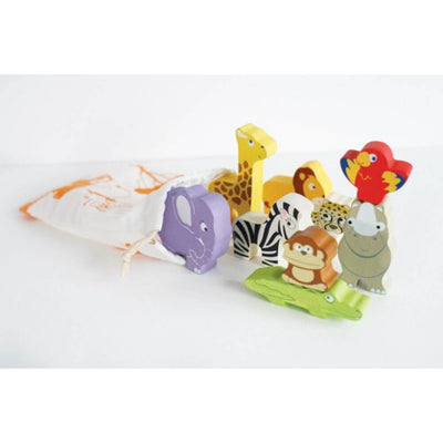 Le Toy Van Petilou Africa Stacking Animals-baby_gifts-toy_shop-Mornington_Peninsula-Australia