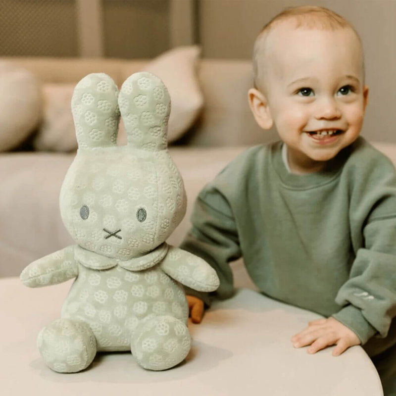 toy_shop-Mornington_Peninsula-Miffy Green Flower Soft Toy-baby_gifts-Australia