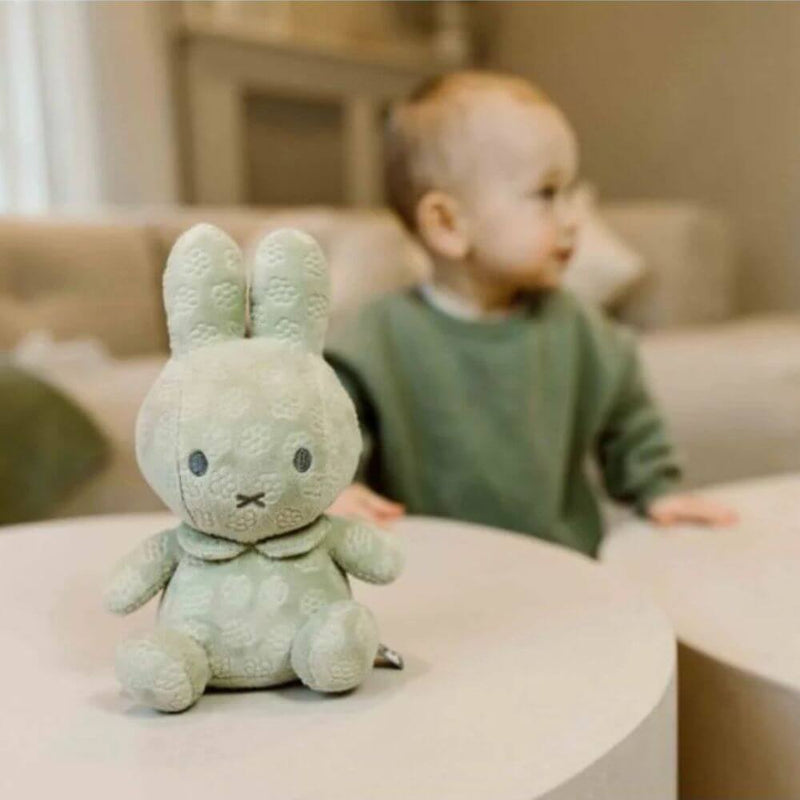 toy_shop-Mornington_Peninsula-Miffy Green Flower Soft Toy-baby_gifts-Australia