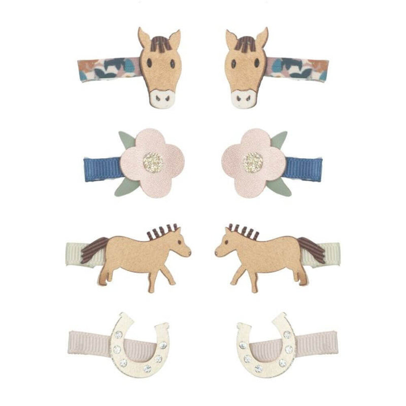 Mimi & Lula Homestead Horse Mini Hair Clips-baby_gifts-toy_shop-Mornington_Peninsula-Australia