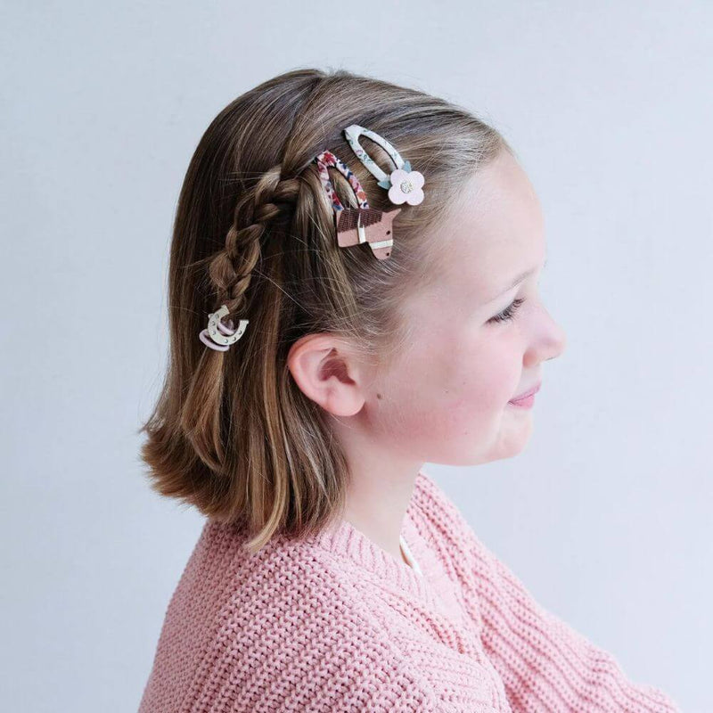 Mimi & Lula Horse & Flower Hair Clips-baby_gifts-kids_toys-childrens_books-Mornington_Peninsula