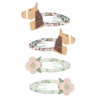 Mimi & Lula Horse & Flower Hair Clips-baby_gifts-kids_toys-childrens_books-Mornington_Peninsula