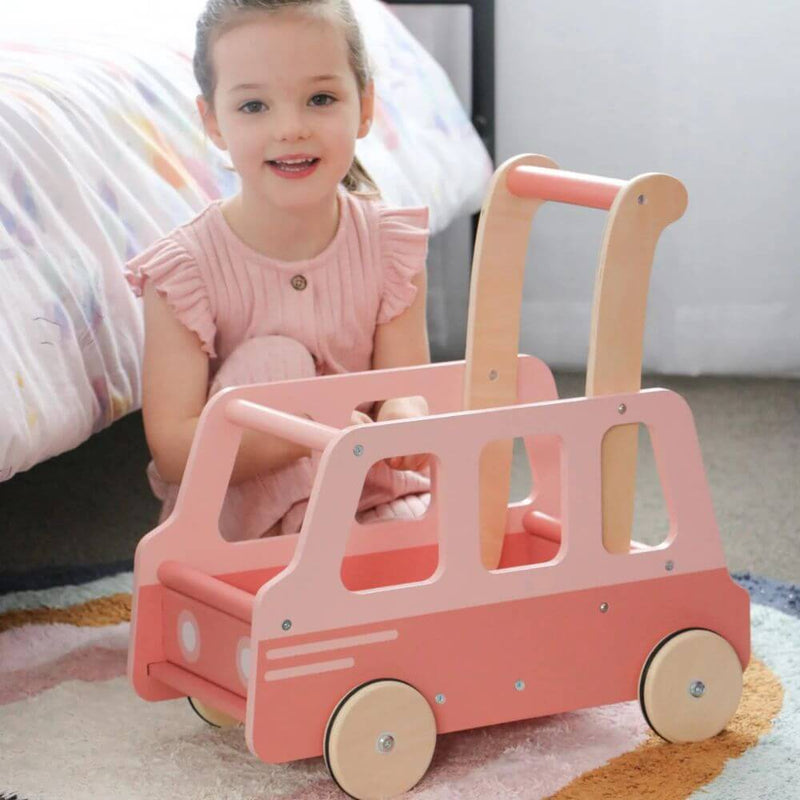 Moover School Bus Trolley, Pink-baby_gifts-toy_shop-Mornington_Peninsula-Australia