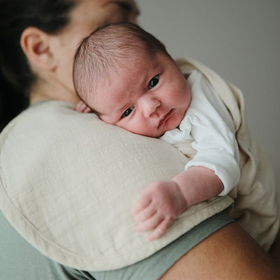 Mushie Burp Cloth, Roman Green/Fog-Baby Clothes-Toys-Mornington Peninsula
