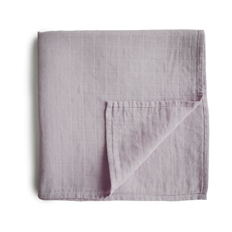 Mushie Soft Mauve Muslin Swaddle-Baby Clothes-Toys-Mornington Peninsula