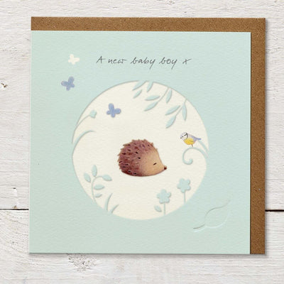 New Baby Boy Card - Hedgehog-baby_gifts-kids_toys-childrens_books-Mornington_Peninsula