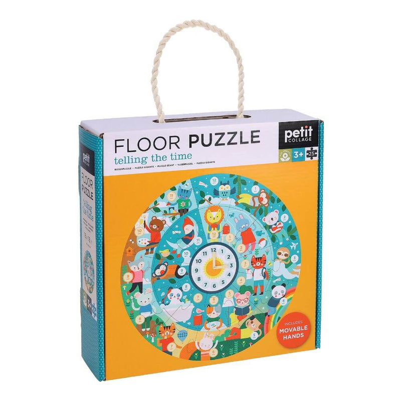 Petit Collage Telling Time Floor Puzzle 25pc-toys-baby_gifts-Mornington_Peninsula-Australia