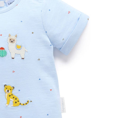 Purebaby Animal Fiesta Short Sleeve Romper