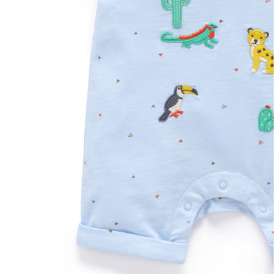 Purebaby Animal Fiesta Short Sleeve Romper