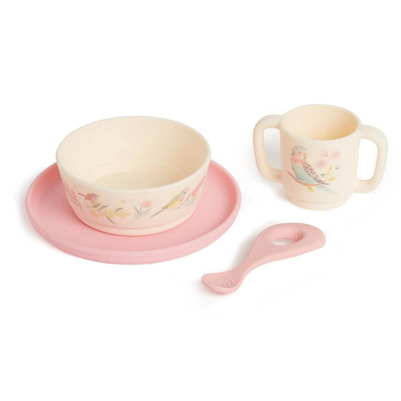 Purebaby Aviary Garden Silicone Feeding Set-baby_gifts-toy_shop-Mornington_Peninsula-Australia