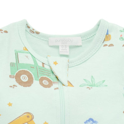 Purebaby Desert Trucks Short Sleeve Romper