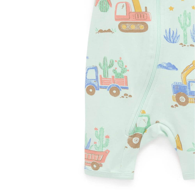 Purebaby Desert Trucks Short Sleeve Romper