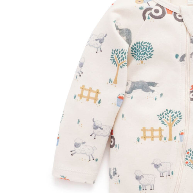 Purebaby Herding Sheep Thick Romper-baby_gifts-toy_shop-Mornington_Peninsula-Australia