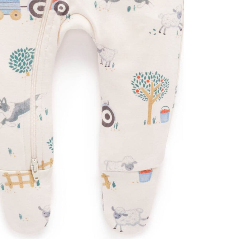 Purebaby Herding Sheep Thick Romper-baby_gifts-toy_shop-Mornington_Peninsula-Australia