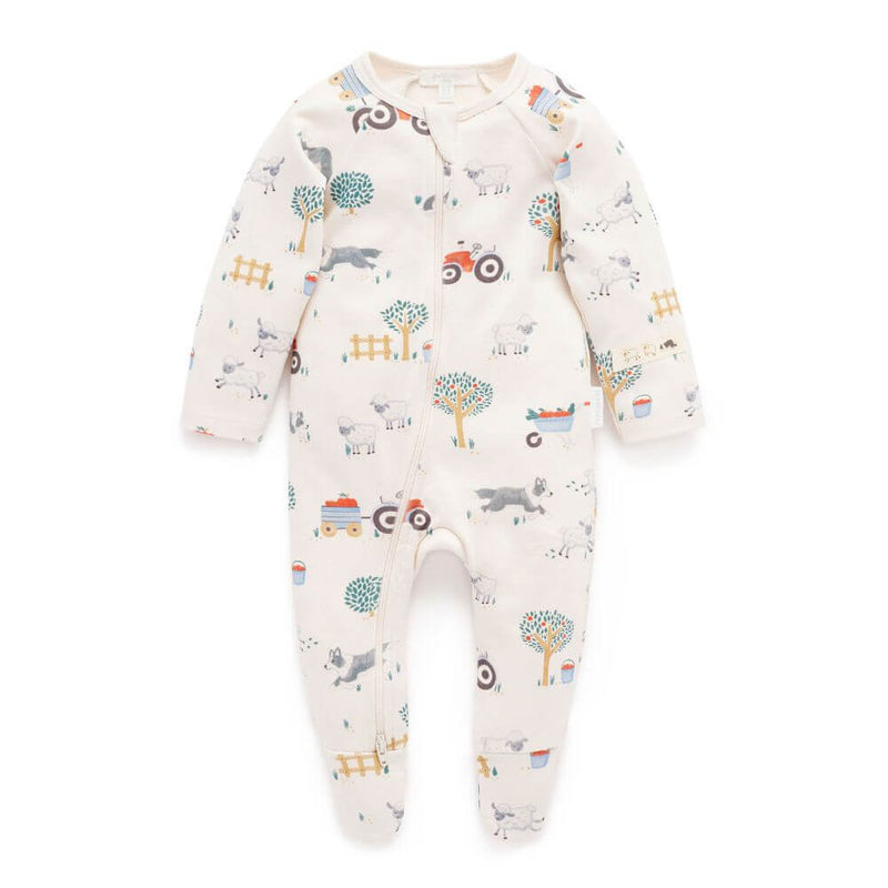 Purebaby Herding Sheep Thick Romper-baby_gifts-toy_shop-Mornington_Peninsula-Australia