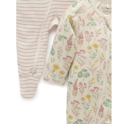 Purebaby Lilypad Zipsuit 2-Pack-baby_gifts-toys-Mornington_Peninsula-Australia