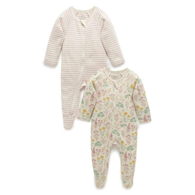 Purebaby Lilypad Zipsuit 2-Pack-baby_gifts-toys-Mornington_Peninsula-Australia