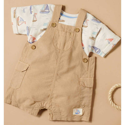 Purebaby Linen Blend Overall Set-toys-baby_gifts-Mornington_Peninsula-Australia