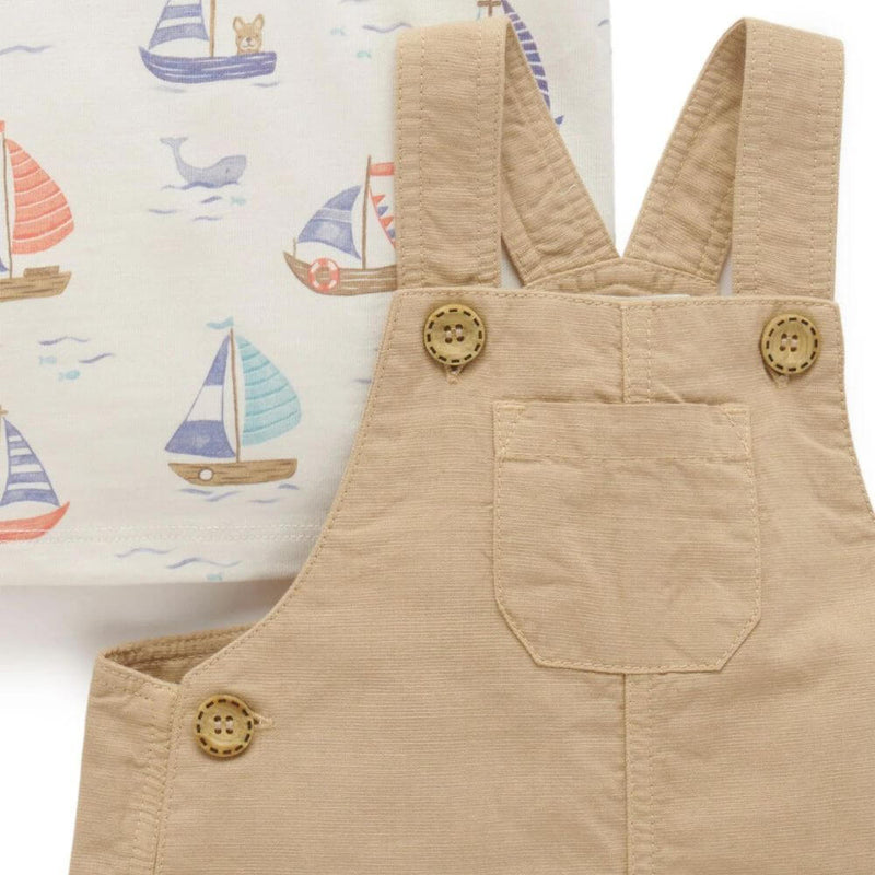 Purebaby Linen Blend Overall Set-toys-baby_gifts-Mornington_Peninsula-Australia