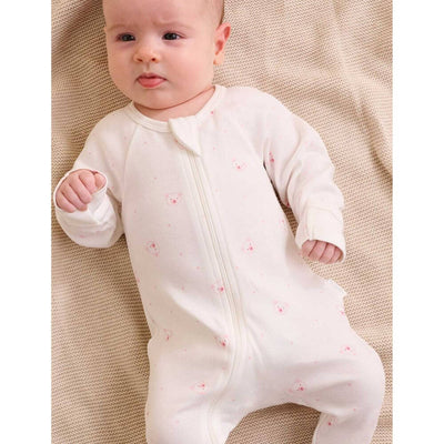 Purebaby Pink Bear Romper 2-Pack-baby_gifts-toy_shop-Mornington_Peninsula-Australia