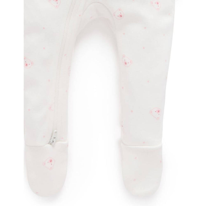 Purebaby Pink Bear Romper 2-Pack-baby_gifts-toy_shop-Mornington_Peninsula-Australia