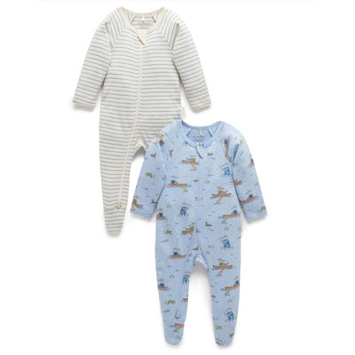 Purebaby Sky Fishing Zipsuit 2-Pack-baby_gifts-toys-Mornington_Peninsula-Australia