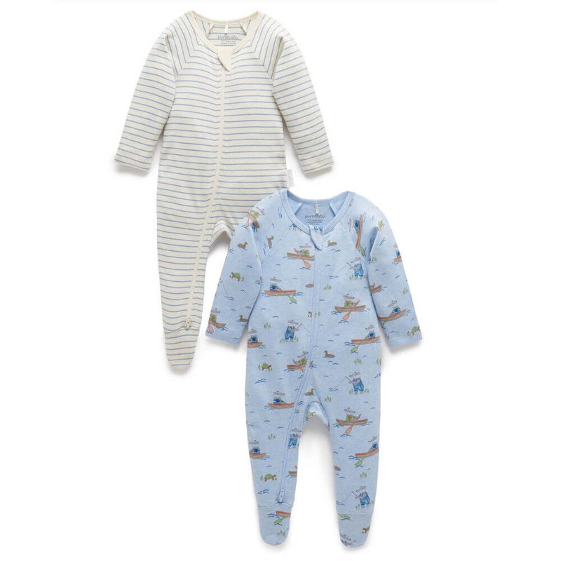 Purebaby Sky Fishing Zipsuit 2-Pack-baby_gifts-toys-Mornington_Peninsula-Australia