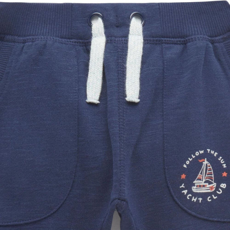 Purebaby Slouchy Pants, Navy-toys-baby_gifts-Mornington_Peninsula-Australia