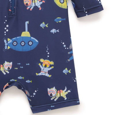 Purebaby Submarine Print Swimsuit-baby_gifts-kids_toys-childrens_books-Mornington_Peninsula